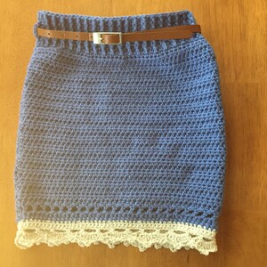 Crochet Skirt Pattern: Girl's Skirt, Sizing to fit ages 1-8, Girls Fashion, 'Sweet Cheeks Skirt' image 5