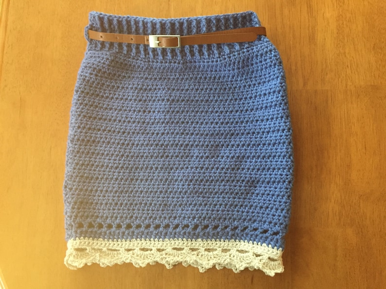 Crochet Skirt Pattern: Girl's Skirt, Sizing to fit ages 1-8, Girls Fashion, 'Sweet Cheeks Skirt' image 5