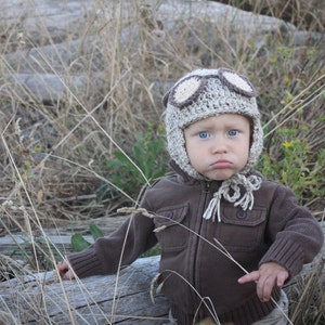 Boys Crochet Hat Pattern: Pilot Hat, Aviator Hat, Kid's Winter Fashion image 5