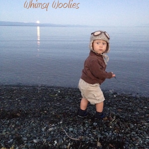 Crochet Hat Pattern: Crochet Aviator, Crochet Pilot Hat, Boys Crochet, Baby Crochet, Crochet Goggles, &#39;Alistair the Aviator&#39;