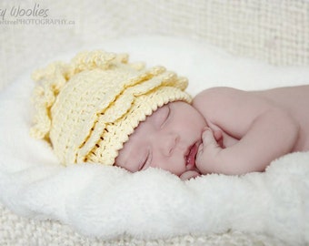 Newborn Crochet Hat Pattern: Baby Beanie, Newborn Photo Prop, 'Wiggle Giggle' For Girls & Boys,