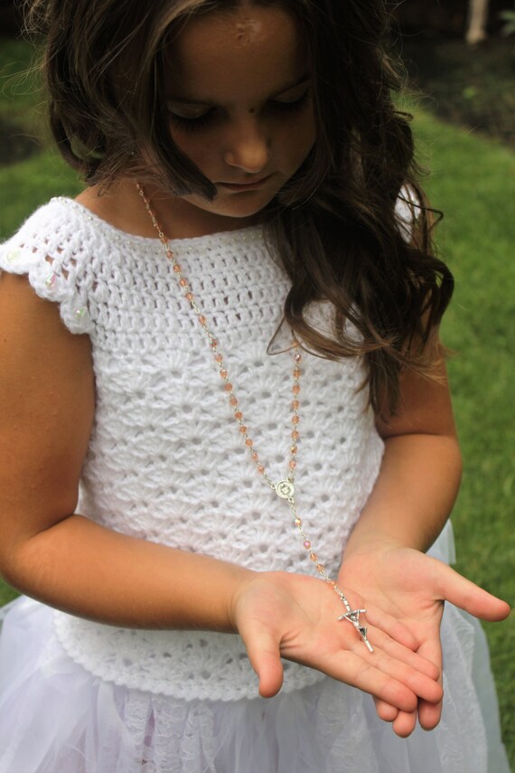 crochet communion dress