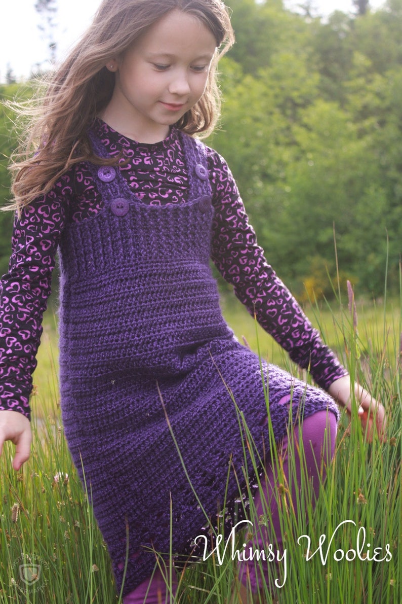 Crochet Pinafore Pattern: Crochet Jumper, Crochet Dress, Cora's Jumper image 1