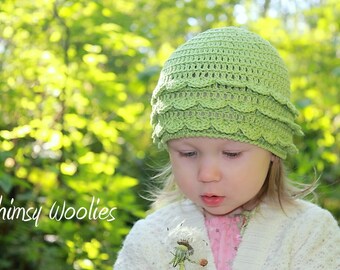 Toddler Crochet Hat Pattern: 'Rose Petal' Crochet Baby Beanie (Newborn, 3mo, 6mo, 12mo & Toddler)