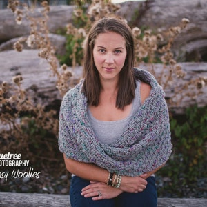 Crochet Shawl Pattern: 'Twisted Infinity Shawl', Mobius Shawl image 3