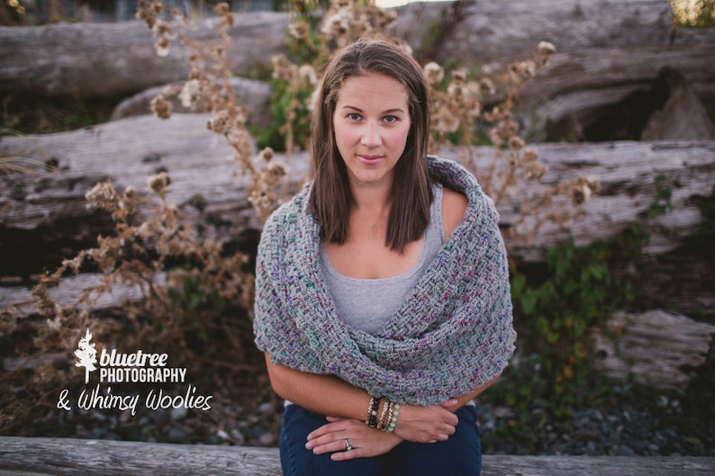 Crochet Shawl Pattern: 'Twisted Infinity Shawl', Mobius Shawl image 3