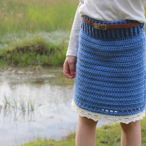 Crochet Skirt Pattern: Girl's Skirt, Sizing to fit ages 1-8, Girls Fashion, 'Sweet Cheeks Skirt' image 4