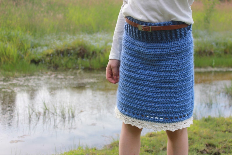 Crochet Skirt Pattern: Girl's Skirt, Sizing to fit ages 1-8, Girls Fashion, 'Sweet Cheeks Skirt' image 4