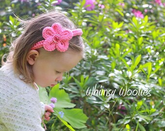 Crochet Pattern: 'Jasmine Hairband' - Crochet Headband, One size fits all