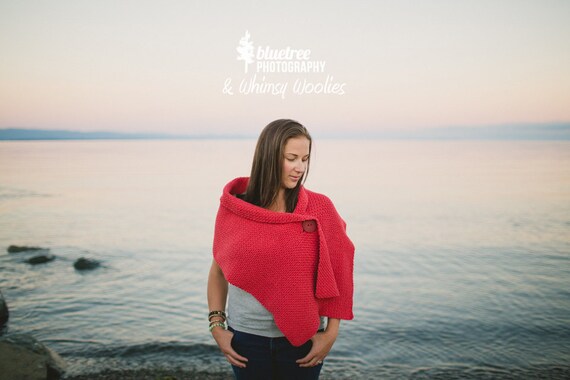 crochet shawl with button