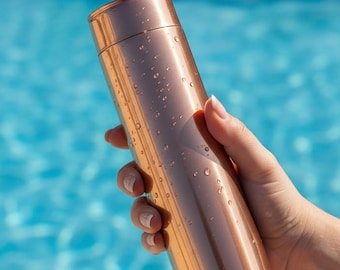Pure Copper Heavy Weight Water Bottle  | Plain Finish | Handmade | Natural Health Benefits | Eco-Friendly