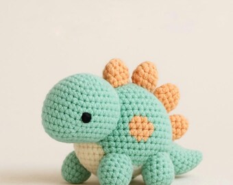 Crochet Dinosaur Pattern: Amigurumi Stuffed Animal (PDF Digital Download)