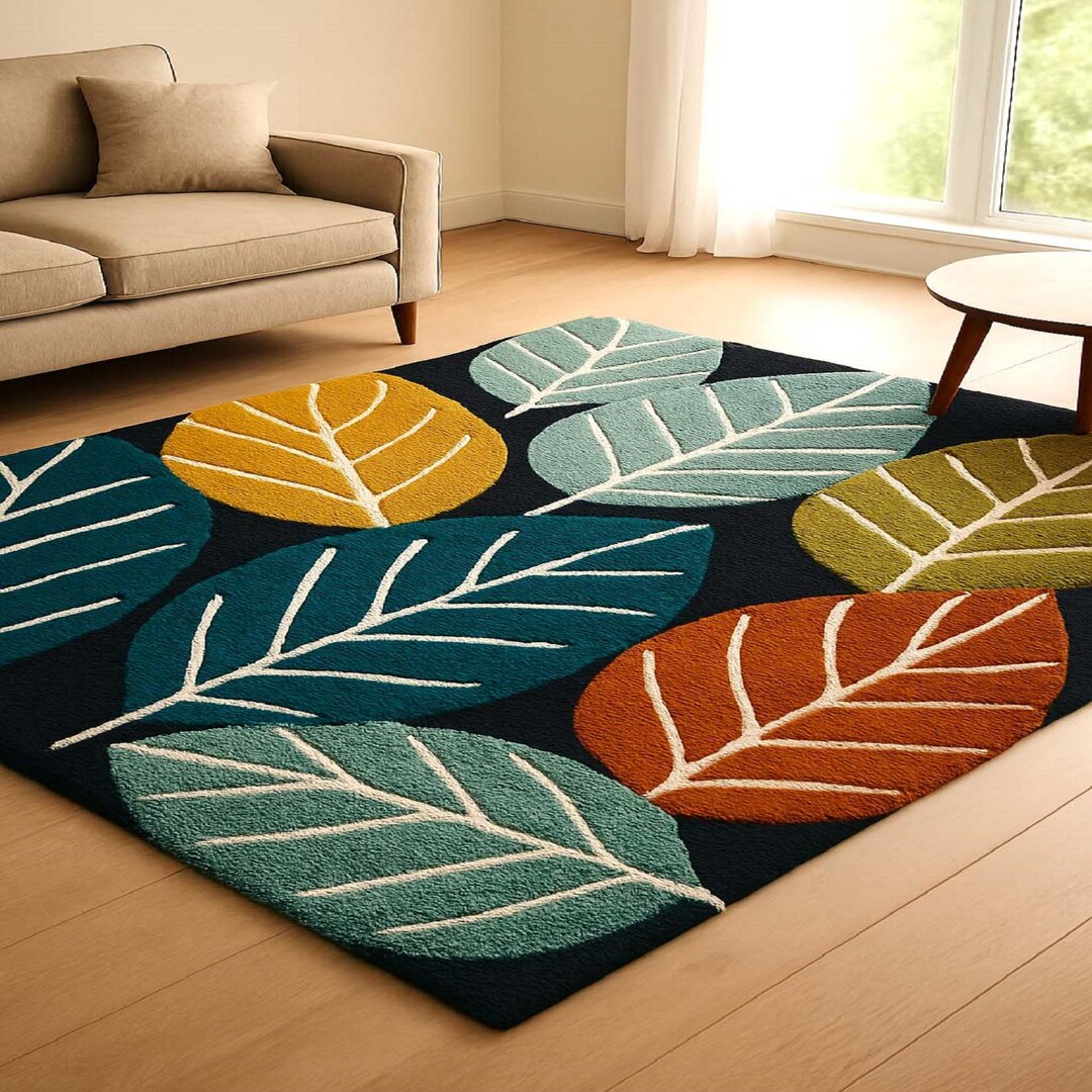 Deep Navy Blue Irregular Hand Tufted Rug, Abstract Soft Wool, 8x10 Rug ...