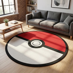 Poke ball rug - Etsy 日本