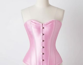 Heavy-Duty entbeinte Overbust Brokat Korsett | Plus Size Taillentrainer | Braut Vintage Style Korsett