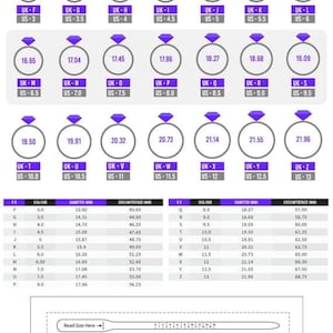 以下が含まれることがあります： リングサイズガイド。米国と英国のリングサイズ、直径と周囲をmmで表示。使用方法の説明も含まれています。適切なリングサイズを決定するのに役立ちます。