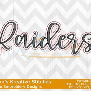 Raiders Script Machine Embroidery - 2022 Series