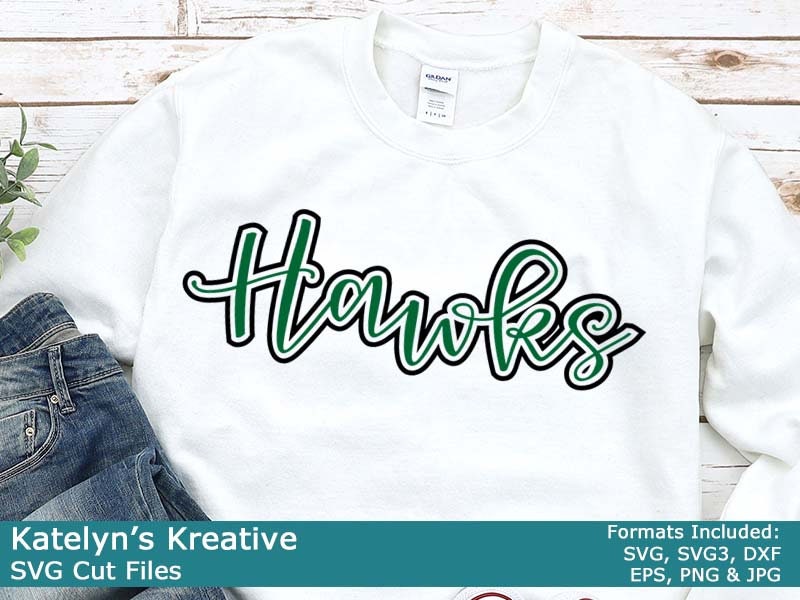 Hawk In Script Hawks Script SVG Files (2022 Series) - Etsy