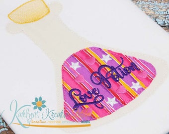 Love Potion Bean Stitch Applique 1