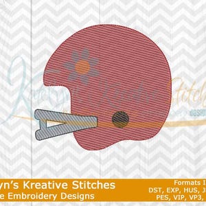 Football Helmet Sketch Embroidery - 5 Sizes