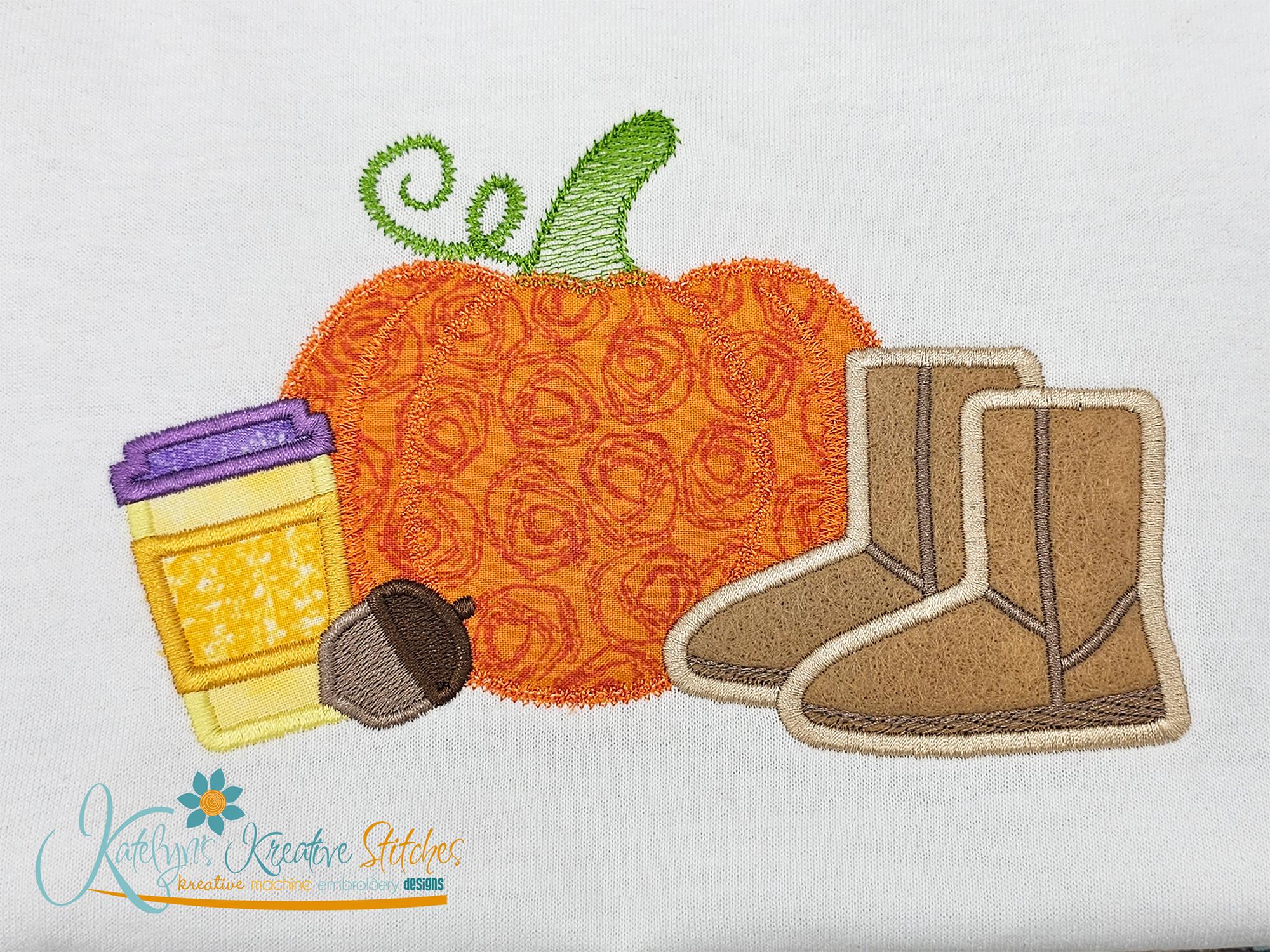 Machine Applique Fall Fall Weather Applique Embroidery, Thanksgiving Designs, Fall Designs ...