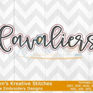 Cavaliers Script Machine Embroidery - 2022 Series