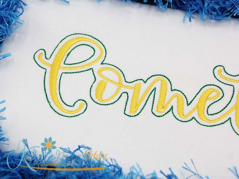 Comets Script Machine Embroidery - 2022 Series - Etsy