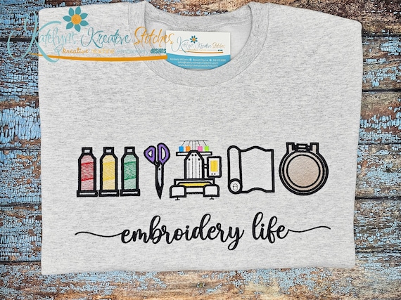 Embroidery Life Icon Design (ver 1), Machine Embroidery, Sewing Icons, Instant Download