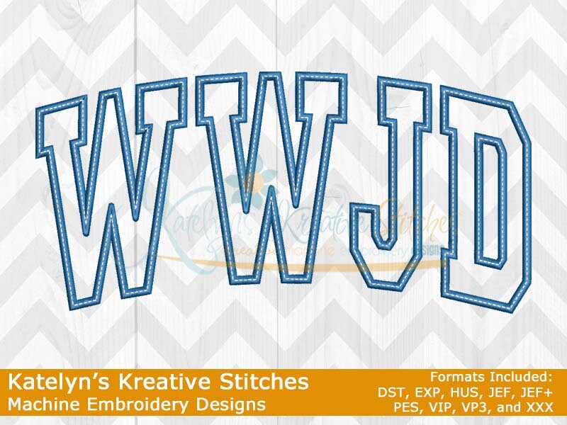WWJD Arched Embroidery - Etsy