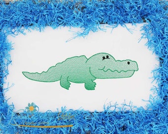 Gator Sketch Embroidery Design