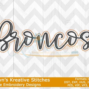 Broncos Script Machine Embroidery - 2022 Series