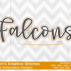 Falcons Script Machine Embroidery - 2022 Series