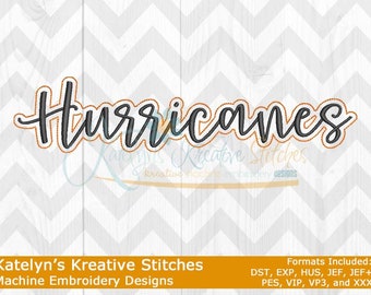 Hurricanes Script Machine Embroidery - 2022 Series