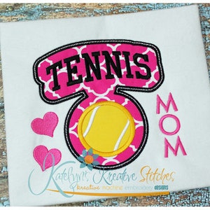 Tennis Mom - Block Arc Applique