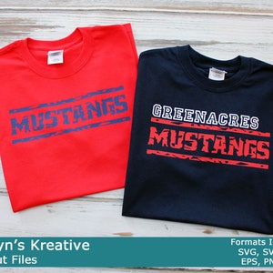 Mustangs Distressed SVG Files image 1