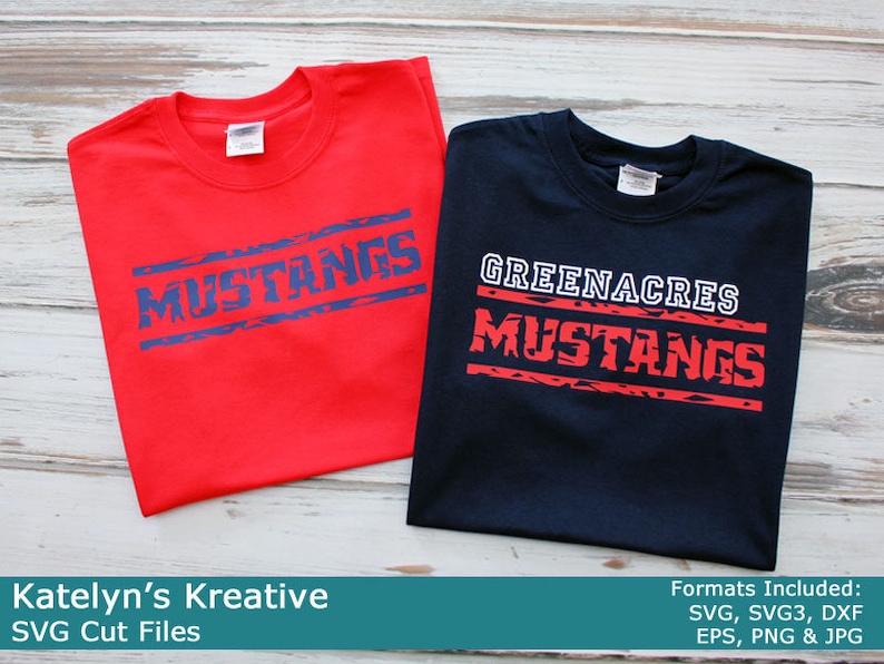 Mustangs Distressed SVG Files image 1