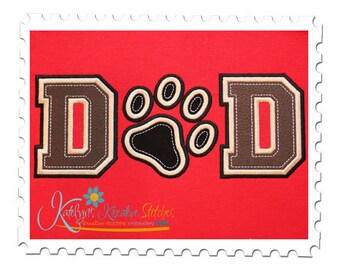 DAD Applique with Paw
