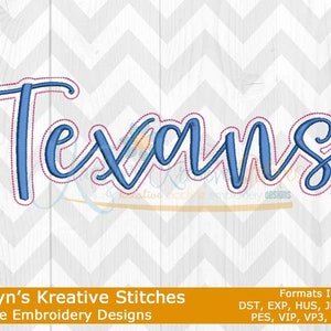 Texans Script Machine Embroidery - 2022 Series