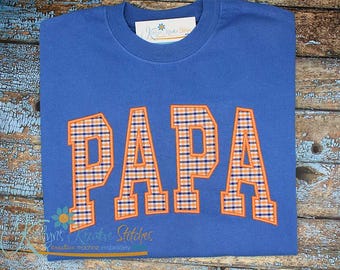 Papa Arched Embroidery, (ver 1), Grandfather Designs, Father's Day Designs, (Instant Download)