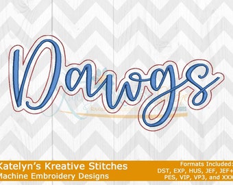 Ricamo a macchina con scritta Dawgs - Serie 2022