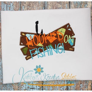 Hooked on Fishing Applique