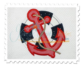 Anchor with Life Preserver Applique