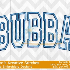 Bubba Arched Embroidery
