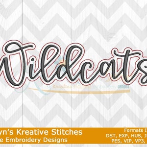 Wildcats Script Machine Embroidery - 2022 Series