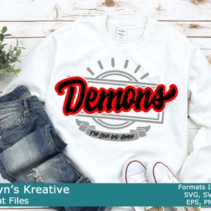 Demons Script Rectangle SVG Files
