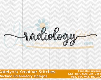 Radiologie Stickdatei mit Schwänzen, Instant Download, Maschinenstickerei, xRay Tech