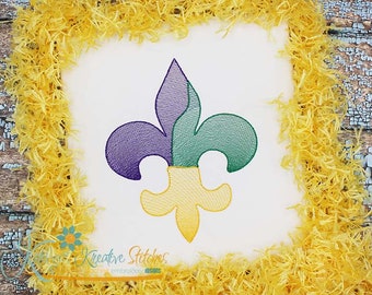 Fleur de Lis Sketch Embroidery Design