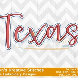 Texas Script Machine Embroidery - 2022 Series
