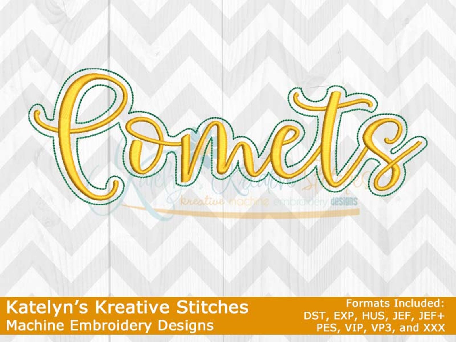 Comets Script Machine Embroidery - 2022 Series - Etsy