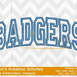 Badgers Arched Embroidery